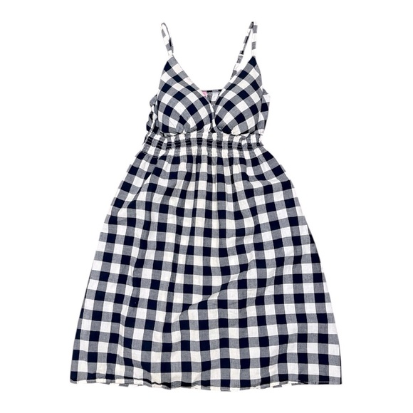SHE’S COOL Vintage Y2K Navy & White Plaid Gingham 100% Cotton Dress Size 1X - Picture 9 of 9